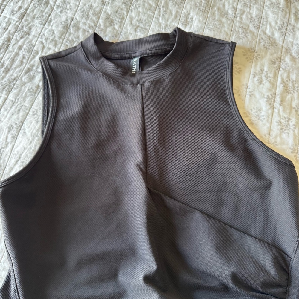 Athleta Black Ribbed Tank - Picture 4 of 6